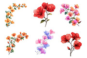 Bougainvillea Flower Clipart Bundle, an Illustration by Dream Creation (Thumbnail 3 of 6)