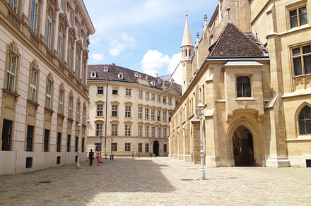 Vienna street containing architecture, europe, and european