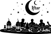 50 Ramadan Iftar Silhouette Bundle, an Illustration by Gfx_Store (Thumbnail 43 of 49)