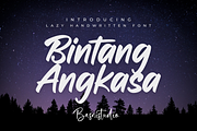 Bintang Angkasa Lazy Handwritten Fon, a Handwritten Font by Basnistudio (Thumbnail 1 of 7)