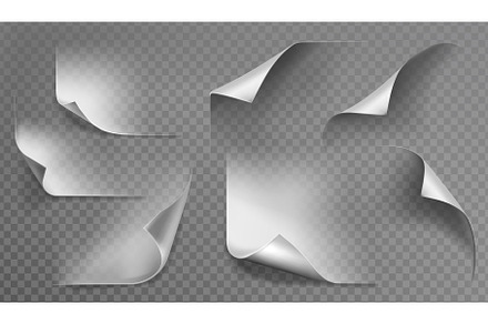 Paper corner fold set on transparent, an Illustration by art PVP - market