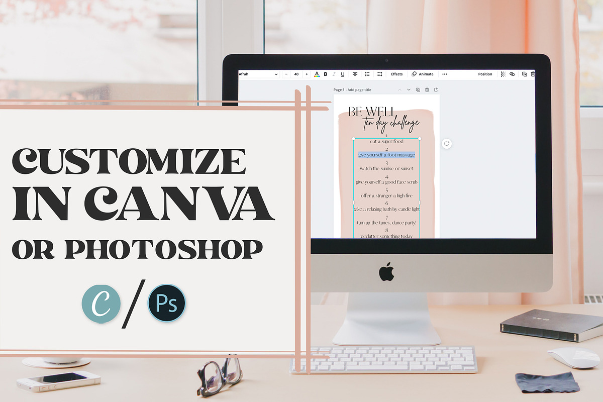 Wellness Challenge Instagram Kit, a Social Media Template by Ashley Alexandra Design (Photo 2 of 8)