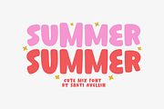 Summer - Cute Mix Font, a Handwritten Font by SaktiAvellin (Thumbnail 1 of 7)