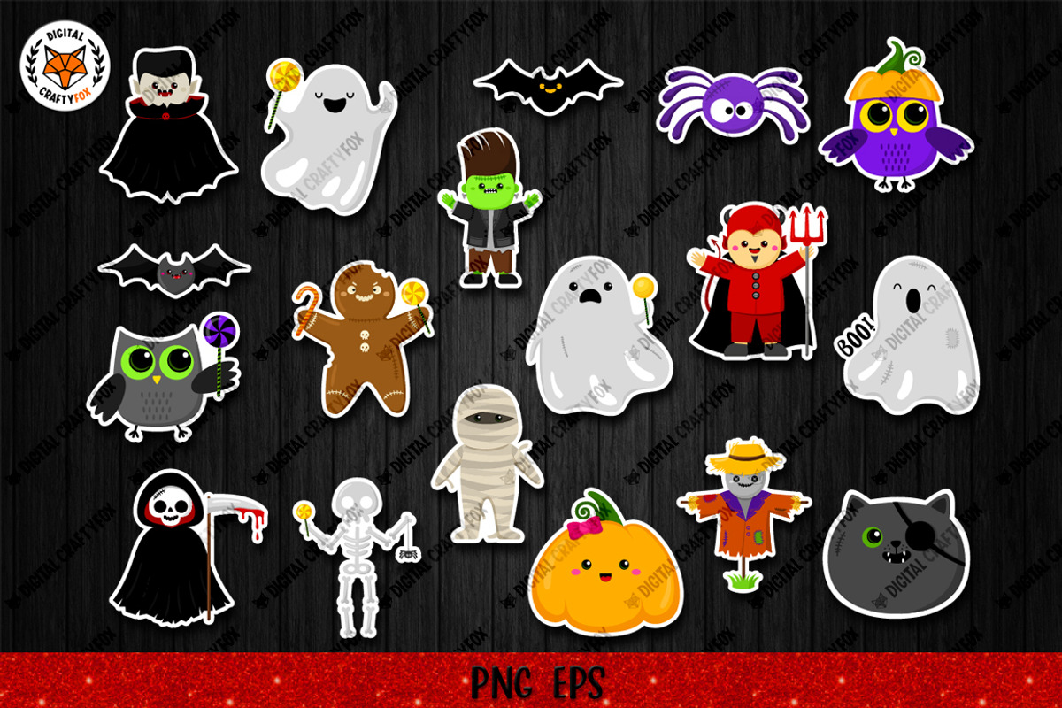 Halloween Stickers Bundle, an Illustration by Digital_Craftyfox (Photo 9 of 13)
