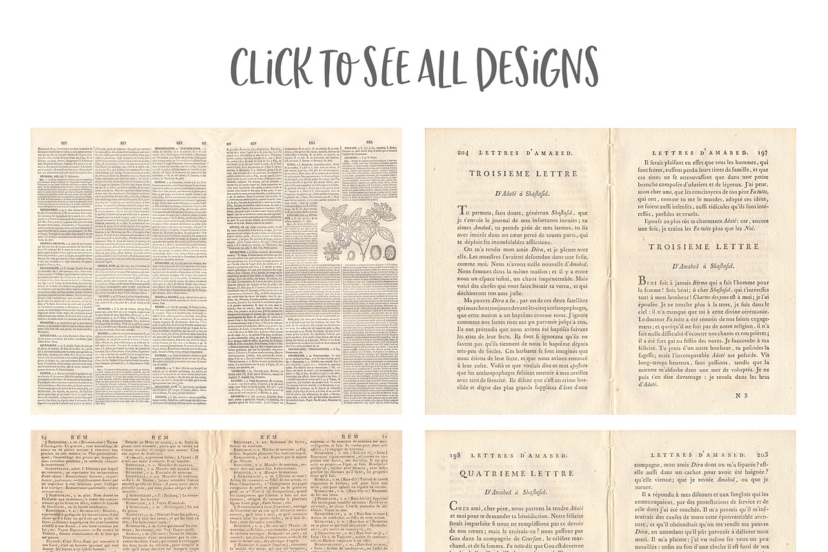 French Folios Printable Textures, a Texture Graphic by Polka Dot Pixels (Photo 3 of 3)