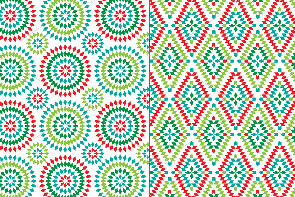 Seamless Granny Square Patterns preview 5