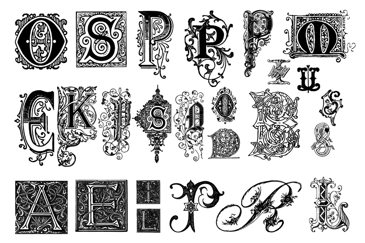 Old Typography Vintage Illustrations, an Education Illustration by hypegraphic (Photo 6 of 8)