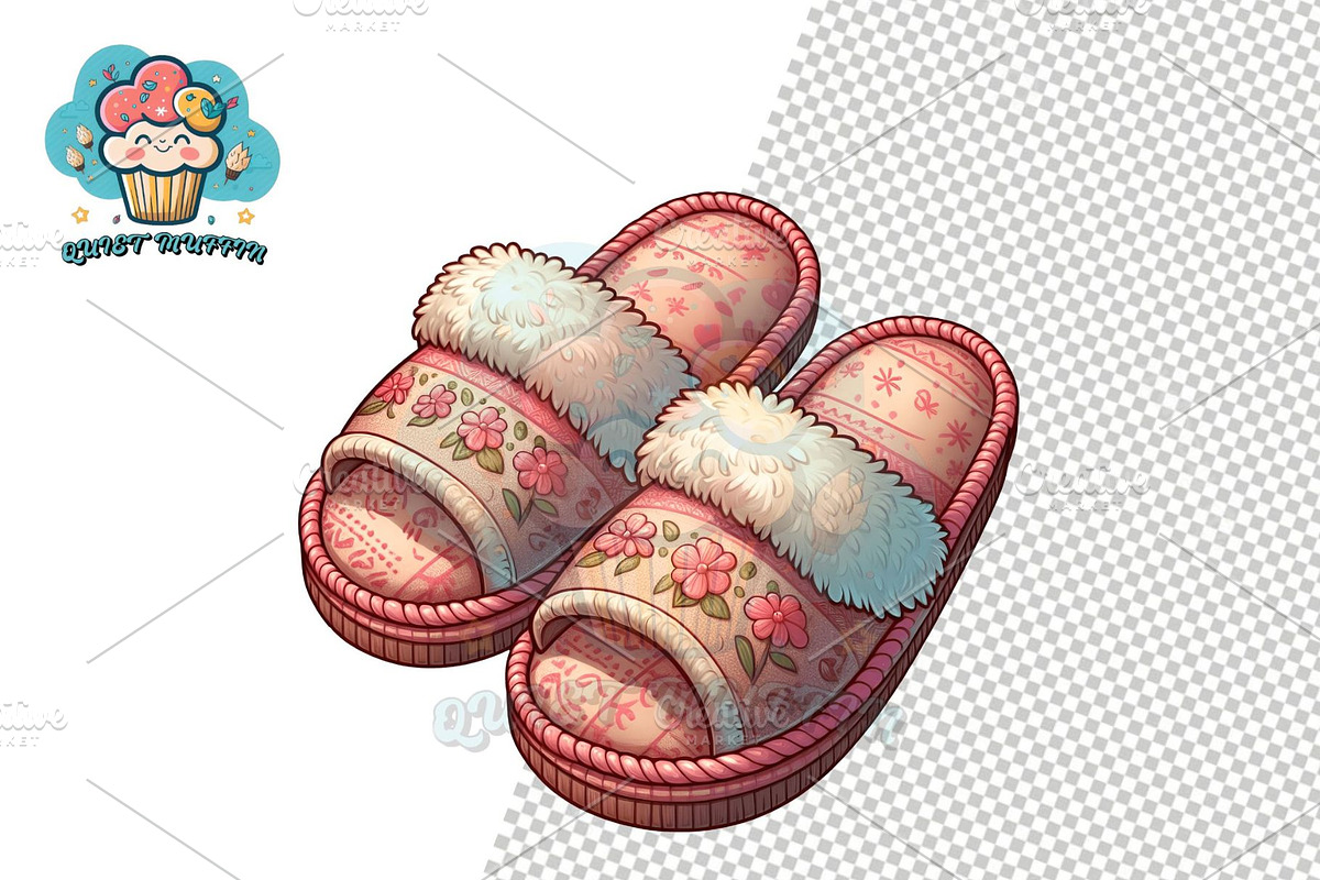 Slippers Clipart Collection, a Person Illustration by QM_ART (Photo 4 of 12)
