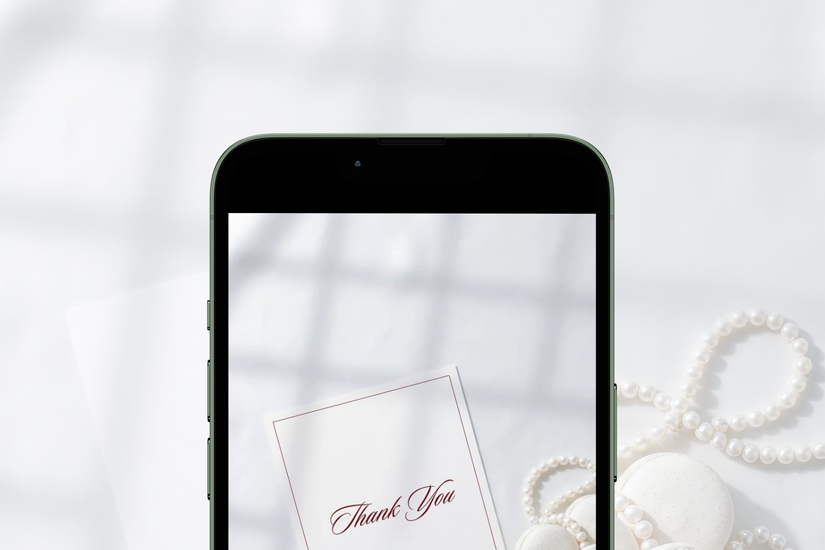 5x7 Pearl Wedding Invitation Mockup, an Advertising Mockup by Serenefeeling (Photo 6 of 7)