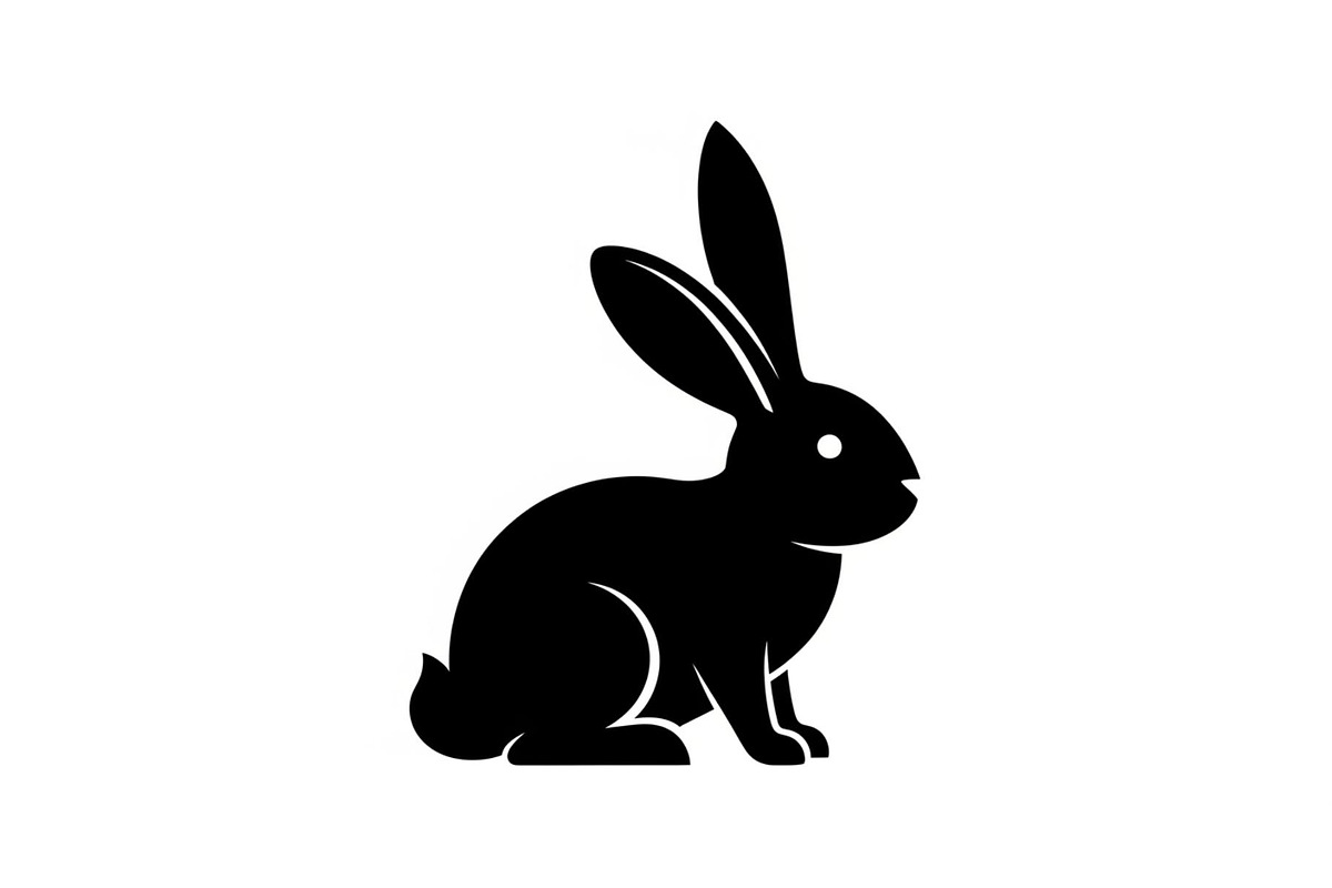 Cute Rabbit Silhouette Vector Bundle, an Illustration by yasushie (Photo 22 of 51)