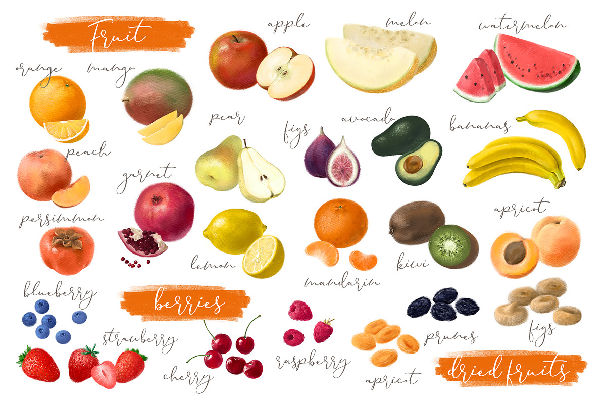 Diets Creator. Element Set, a Food Illustration by LeiaSW (Photo 3 of 8)