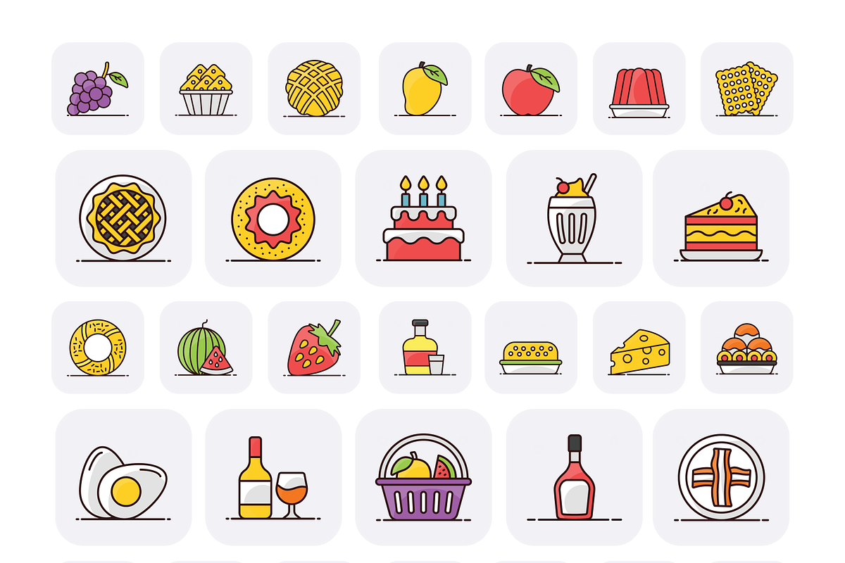 Food and Drinks Icons, a Duotone Icon by Brickclay (Photo 7 of 9)