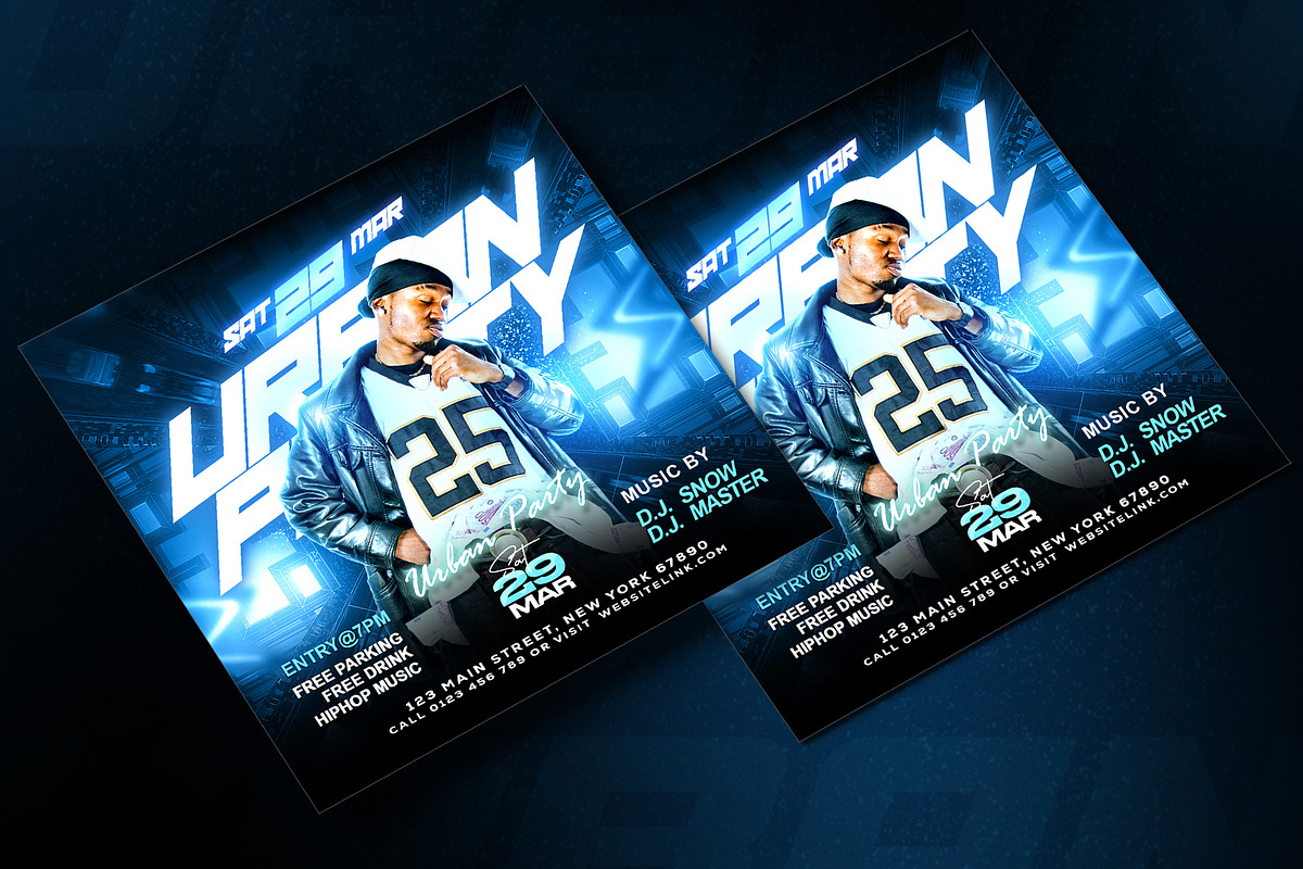 Urban Party DJ Flyer Template, a Flyer Template by Raytas Studio (Photo 2 of 5)