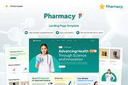 Pharmacy Landing Page Template, a Landing Page Template by Font Kingdom (Thumbnail 1 of 5)