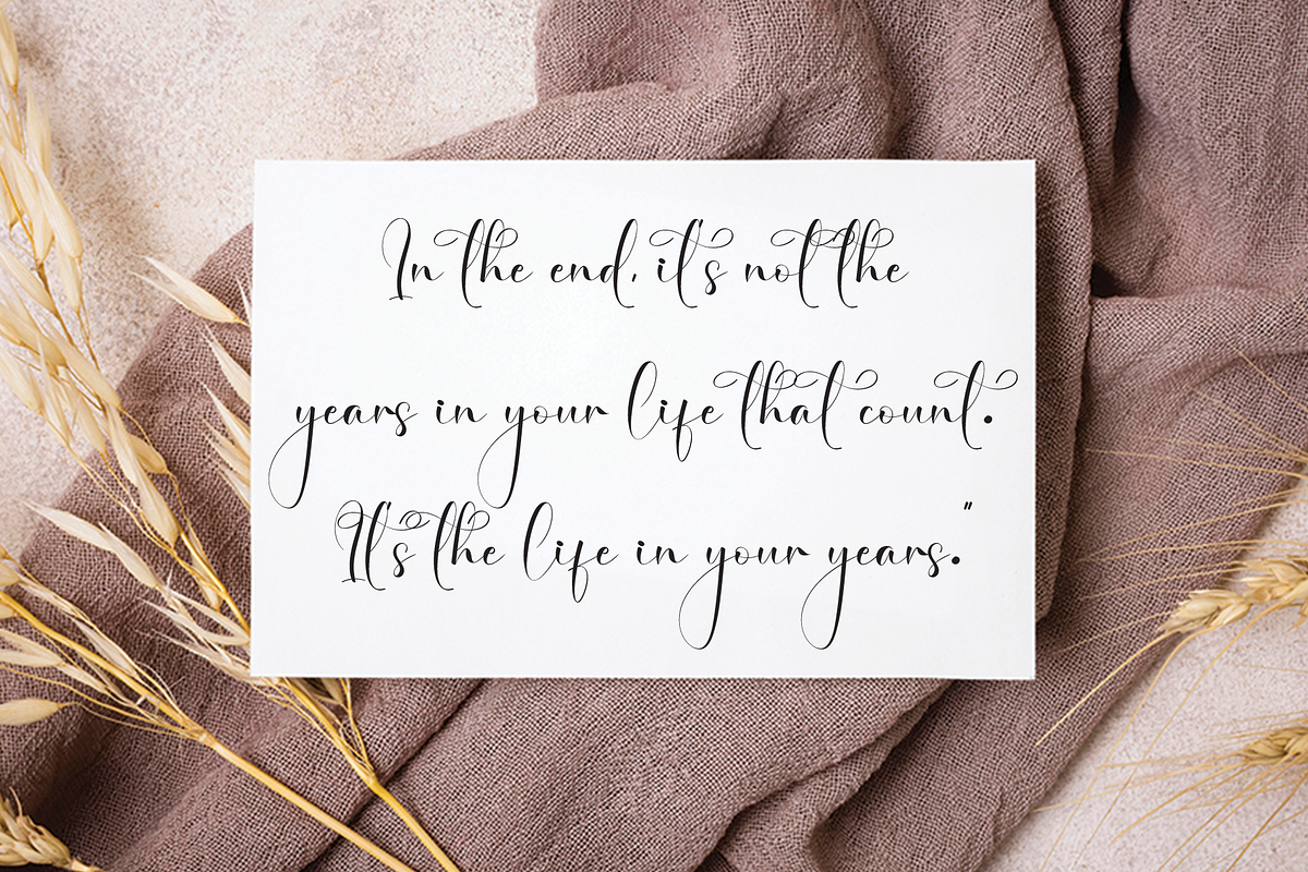 Lettering Sunflower | Script Font, a Handwritten Font by Scratchones (Photo 5 of 8)