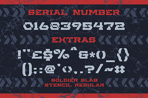 Soldier Slab Stencil Font Duo