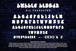 BubbleBloods - Graffiti Display Font