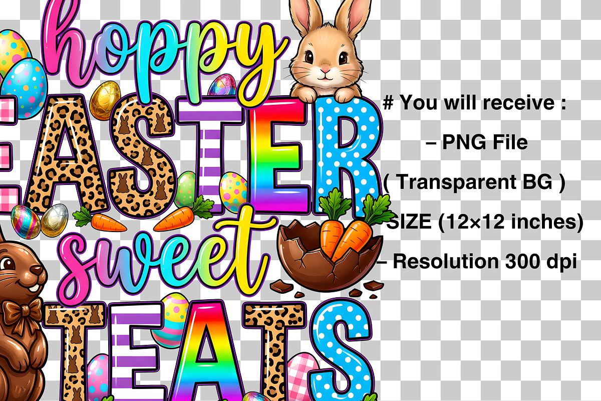 Hoppy Easter Sweet Treats png, an Object Graphic by Clipart Bloom (Photo 3 of 3)