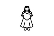 Cute Love Girl Silhouette Bundle, an Illustration by Designs_River (Thumbnail 33 of 53)