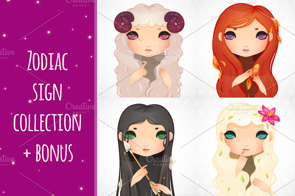 Zodiac signs collection +bonus, an Illustration by nenochka (Photo 1 of 4)