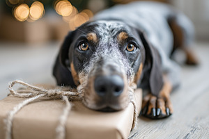 Cute dachshund lying on the floor, an Animal Photo by MistyDay
