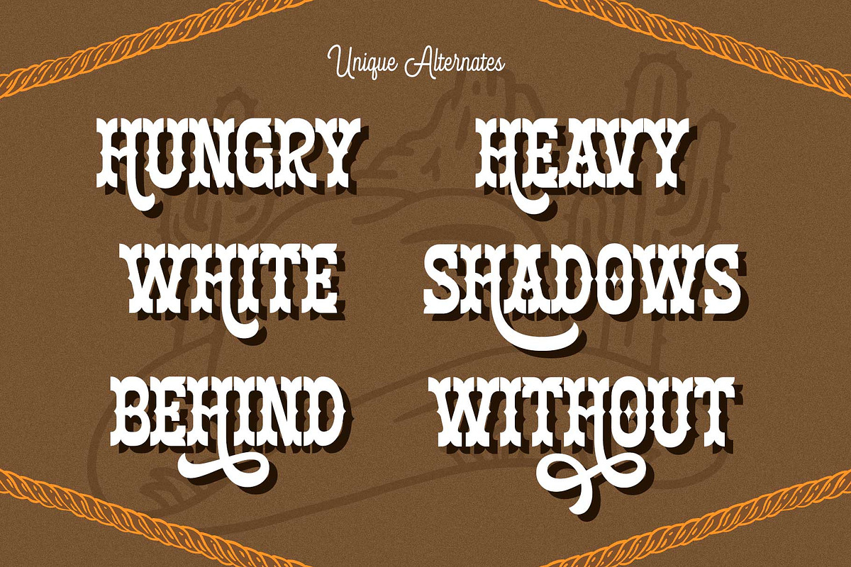 Armour Horse - Bold Western Display, a Slab Serif Font by Arterfak Project (Photo 6 of 11)
