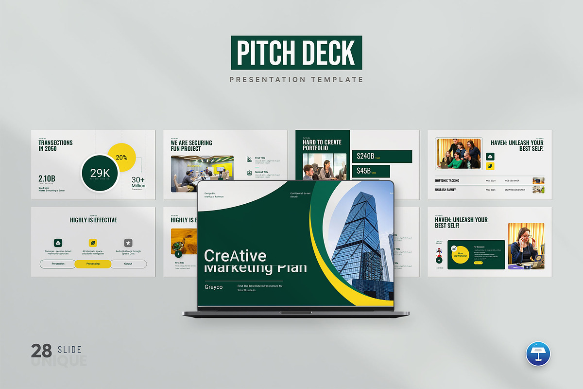 Creative Marketing Plan Presentation, a Presentation Template by KreateTribe (Photo 1 of 6)