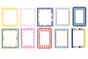 Coastal Stripe Frame PNG Bundle, a Work Illustration by Dream Creation (Thumbnail 3 of 4)