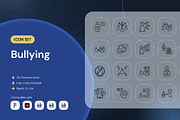 Bullying Icon Set, an Outline Icon by Nathaya Studio (Thumbnail 1 of 2)