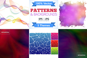 Patterns Backgrounds and Frame, a Decorative Illustration by TAlex