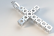 Diamond cross with diamond suspensio, an Object 3D Model by 3D Models by Obshansky (Thumbnail 8 of 11)