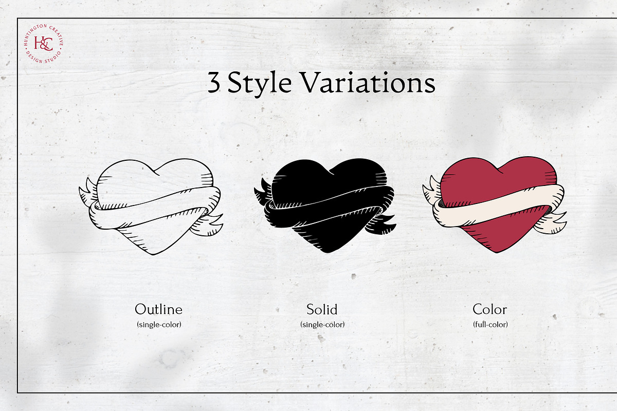 Hand Drawn Valentine's Day Images, a Seasonal Illustration by H&C Drawings & Designs (Photo 2 of 15)