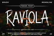 Raviola – A Handwritten Brush Font, a Handwritten Font by Dm Studio (Thumbnail 1 of 8)