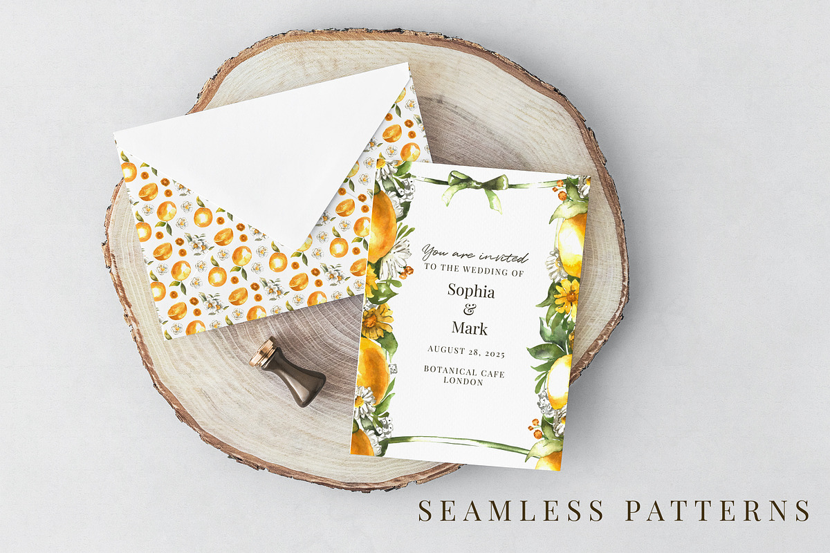 Romantic Orange Watercolor Set, a Decorative Illustration by foxsong (Photo 10 of 12)