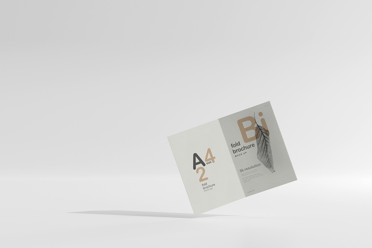 A4 Size Bi-Fold Brochure Mockup, a Print Template by pmvch (Photo 11 of 20)