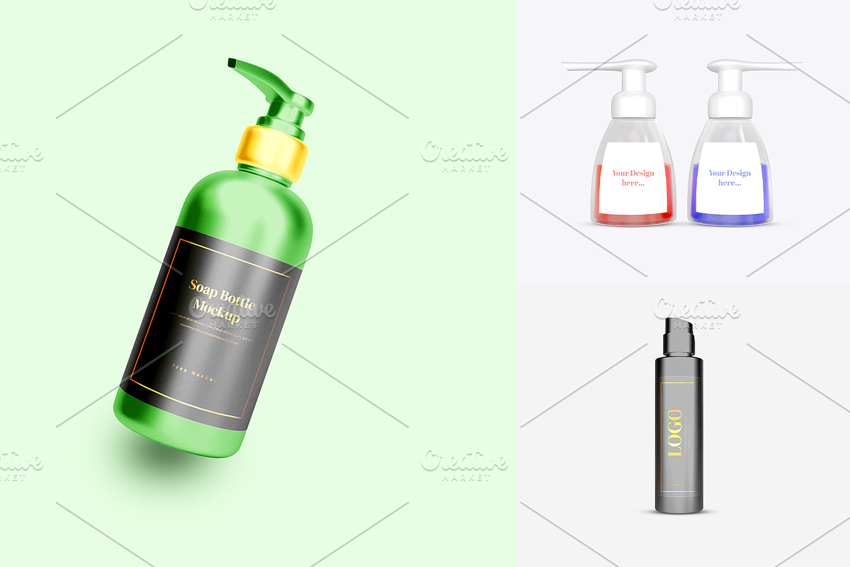 Soap Bottle Mockup PSD file., an Advertising Mockup by samsulpassive (Photo 4 of 5)