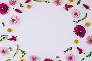 Flat lay floral Stock Photo, a Mockup by GalinaMalinka (Thumbnail 3 of 10)
