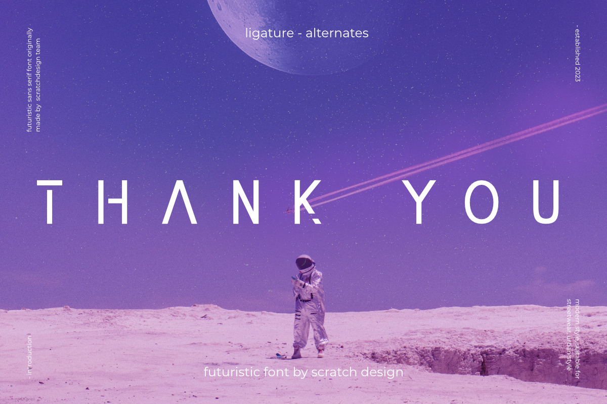 Tristan | Futuristic Font, a Sans Serif Font by Scratch Design (Photo 15 of 15)