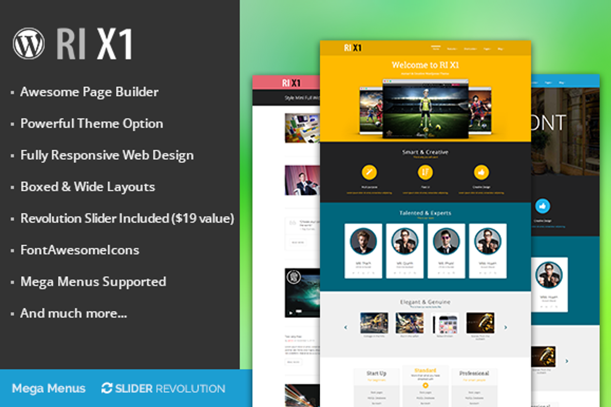 RI X1 creative wordpress theme, a WordPress Template by zootemplate