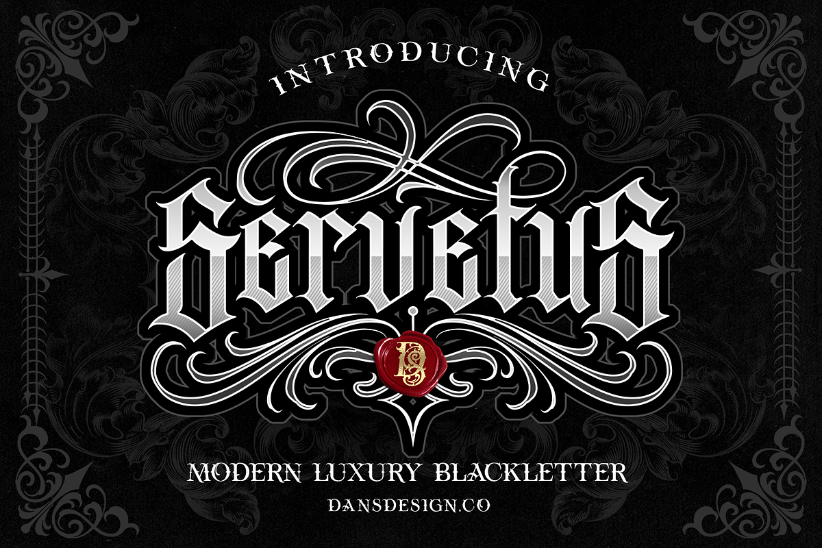 SERVETUS BLACKLETTER presale, a Blackletter Font by dansdesign (Photo 1 of 8)