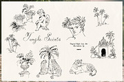 Jungle Saints: Tropical Line Art, an Object Illustration by Purple (Thumbnail 12 of 15)