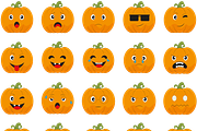 set of halloween pumpkins, an Emoji Icon by JYa_Design (Thumbnail 1 of 2)