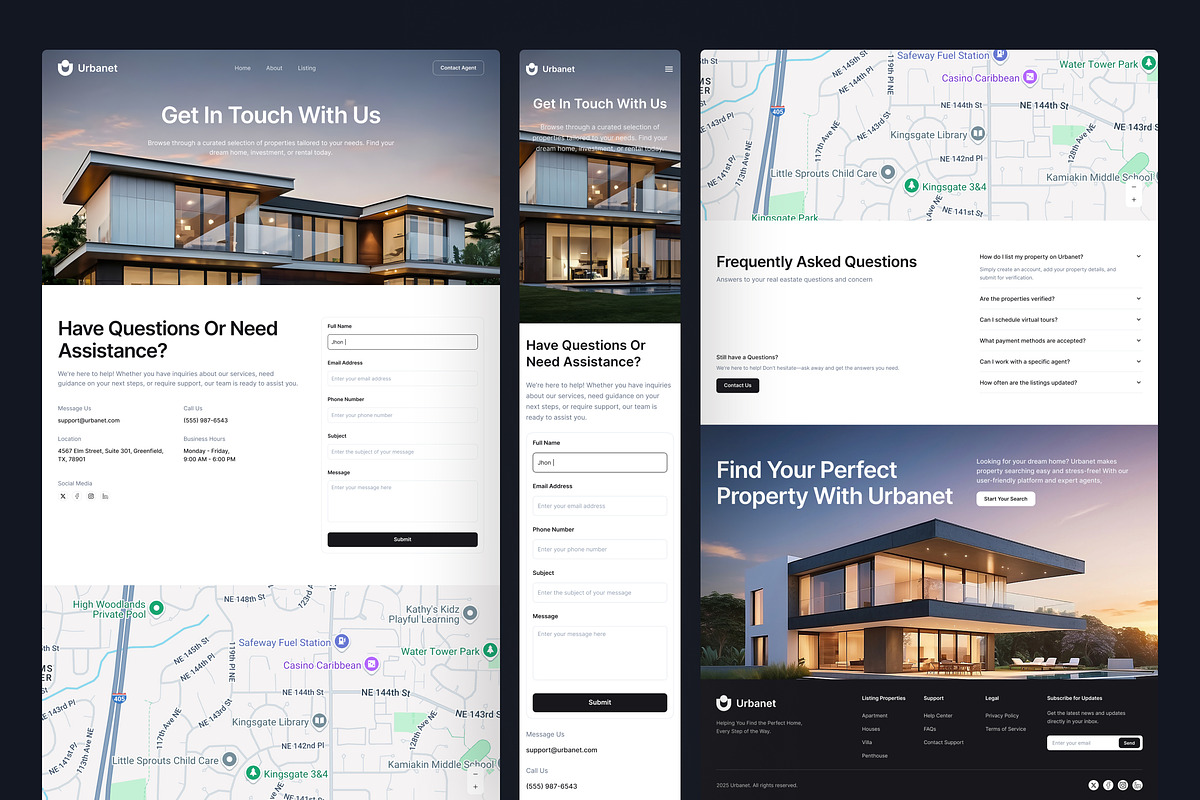 Urbanet - Real Estate Website, an UI Kit Template by peterdraw (Photo 3 of 7)