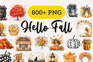 Whimsy Boho Fall Clipart