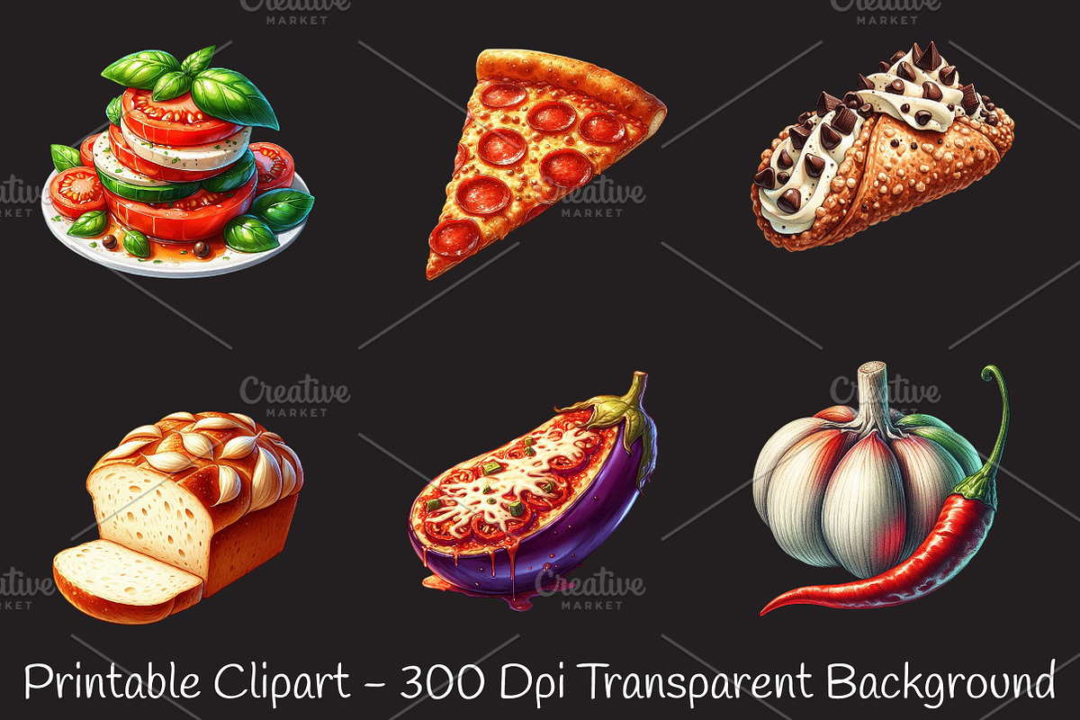 Hand Drawn Italian Food Clipart, an Illustration by RobertsArt (Photo 4 of 7)