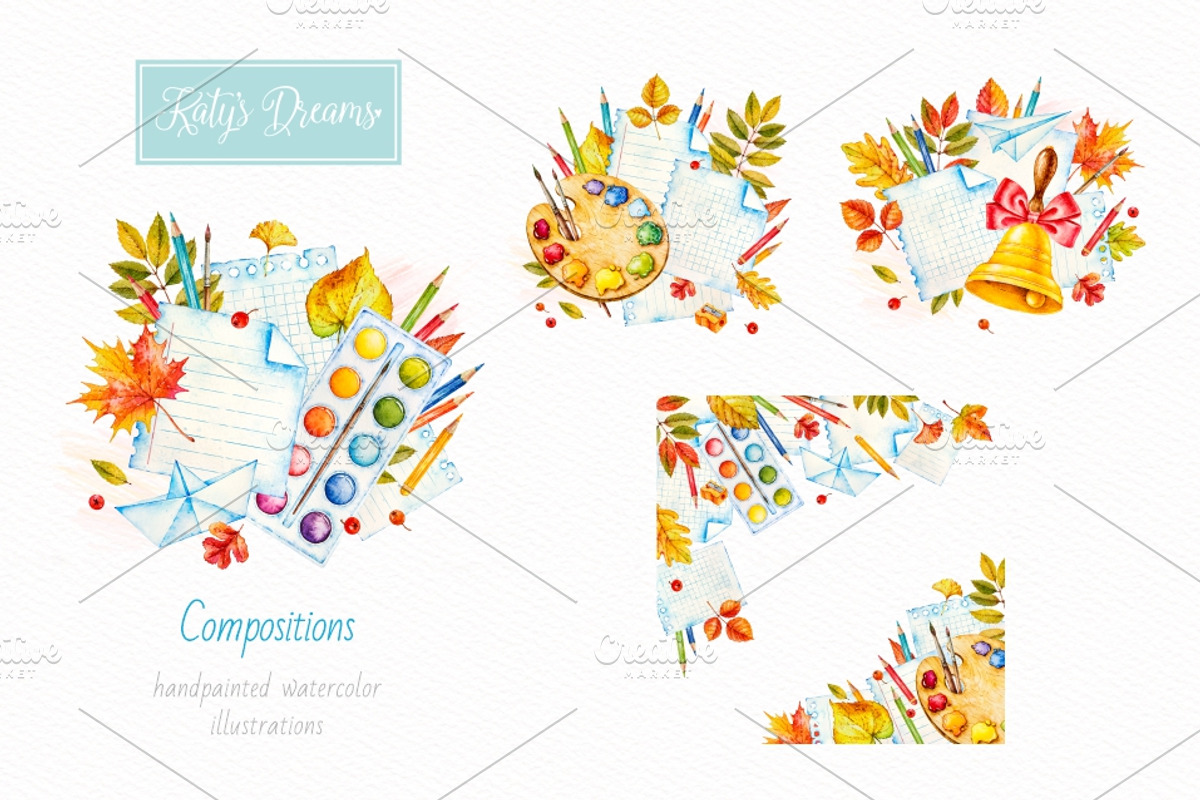 Back to School. Watercolor, a Decorative Illustration by Ekaterina Mikheeva (Photo 5 of 7)
