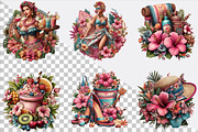 Summer Hawaii Clipart Bundle., an Illustration by SVGArt (Thumbnail 2 of 9)