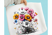 Whimsical Spring Poppy Flowers Clipa, an Illustration by designcity5 (Thumbnail 3 of 5)