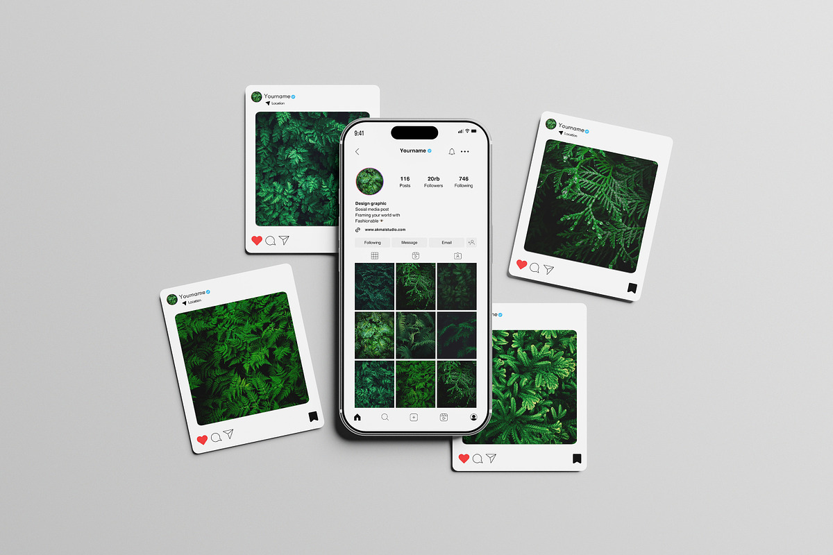 Social Media Instagram Mockup, a Product Mockup by AKMAL STUDIO (Photo 4 of 5)