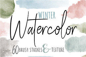 Watercolor Brush TextureWinter